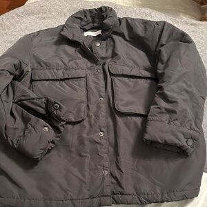 Zara Dark Gray Puffer lightweight Jacket